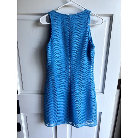 Lily Pulitzer blue wavey knit lace margate dress size Small - Picture 4 of 5